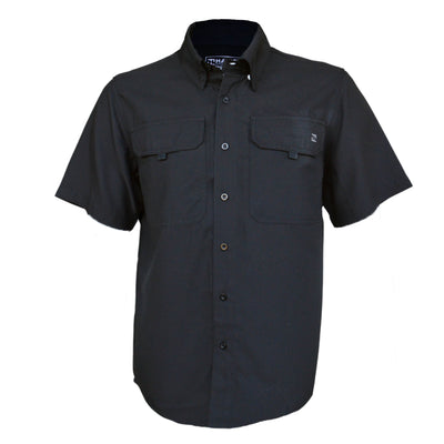 Midnight Short Sleeve Button Down Performance Shirt