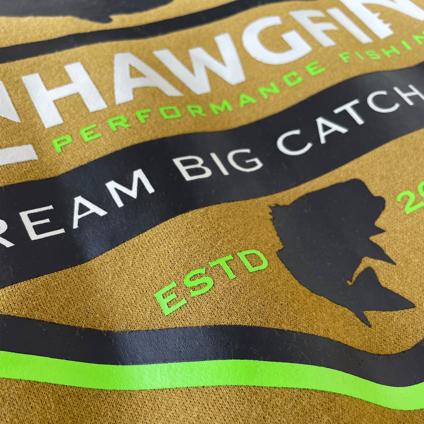 Large Mouth Bass "Dream Big Catch Big" Premium Hoodie (Military Olive Green)