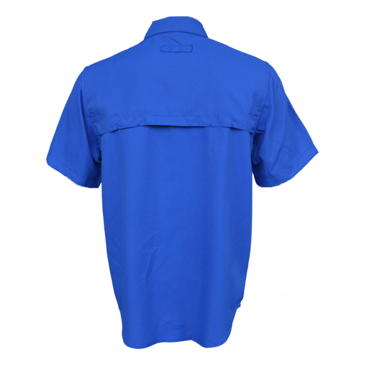 Clear Blue Short Sleeve Button Down Performance Shirt